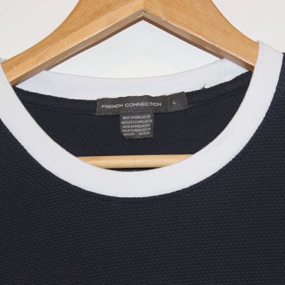 French Connection Navy Blue top Women Large - Picture 4 of 11
